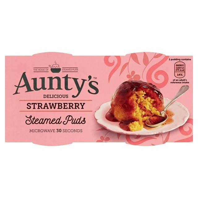 Aunty's Strawberry Steamed Puddings 200g