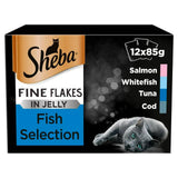 Sheba Fine Flakes Cat Food Pouches Fish in Jelly 12 x 85g - McGrocer