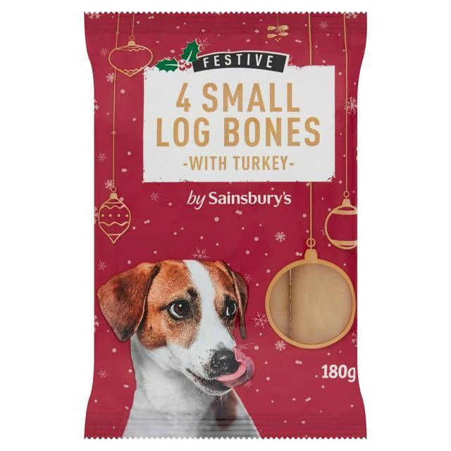 Sainsbury's Festive Small Log Bones with Turkey x4 180g