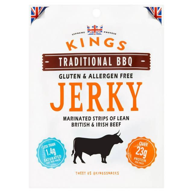 Kings Beef Jerky BBQ 65g Lunchbox snacking Sainsburys   