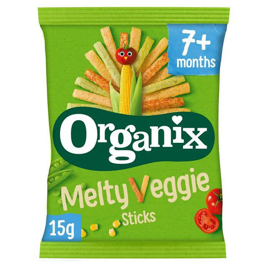 Organix Melty Veggie Sticks 15g snacks & rusks Sainsburys   