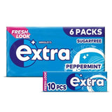 Extra Peppermint Chewing Gum Sugar Free Multipack 6x10 Pieces - McGrocer