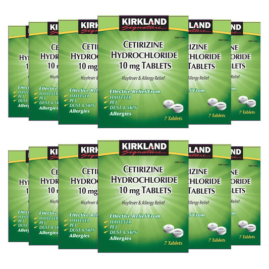 Kirkland Signature Hayfever & Allergy Relief, 12 x 7 Pack Pharmacy Costco UK   