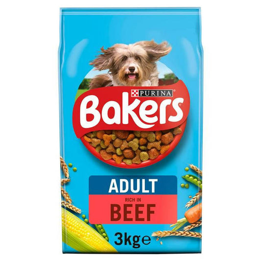 Bakers Dry Dog Food Beef and Veg 3kg Dog Food & Accessories Sainsburys   
