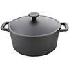 Sainsbury's Collection Cast Iron Matte Black Round Casserole Dish 4.5L