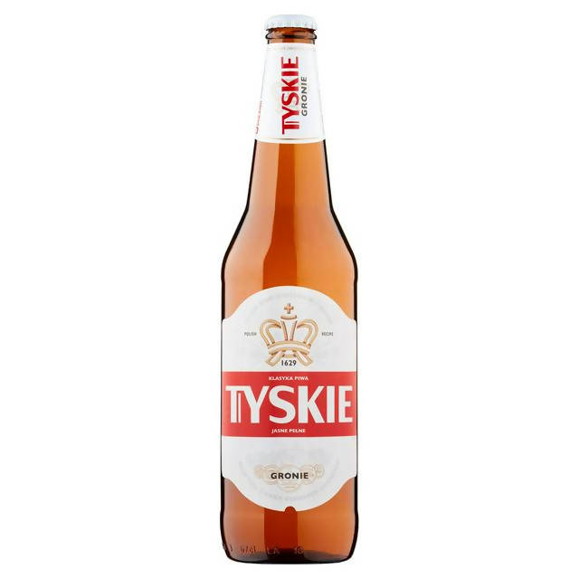 Tyskie Polish Lager 650ml All beer Sainsburys   