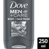 Dove Men+Care Charcoal & Clay Shower Gel 250ml - McGrocer