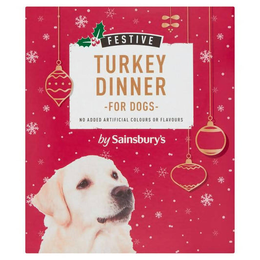 Sainsbury's Festive Turkey Dinner for Dogs 395g Dog Food & Accessories Sainsburys   