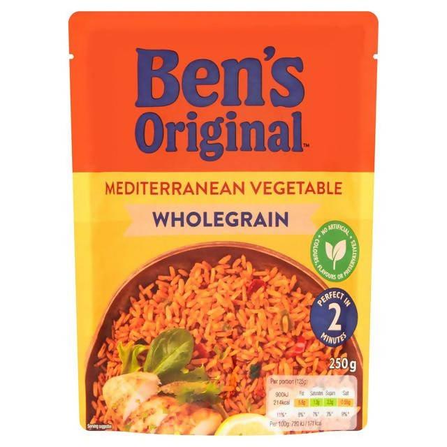 Bens Original Wholegrain Mediterranean Vegetable Microwave Rice 250g