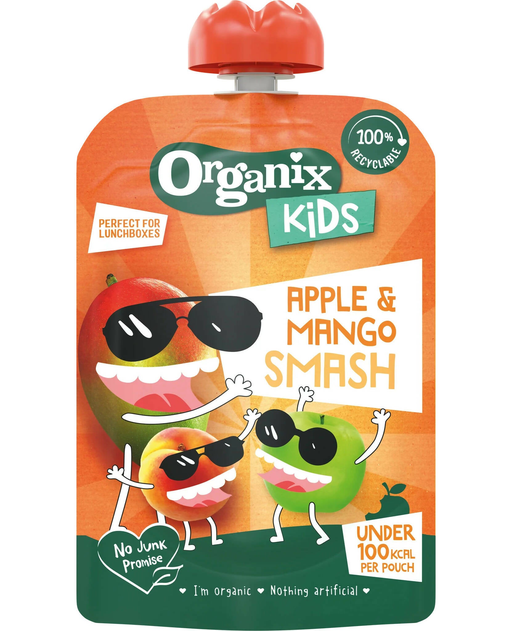 Organix KIDS Mango & Apple Smash Pouch Case 6x100g GOODS McGrocer Direct   