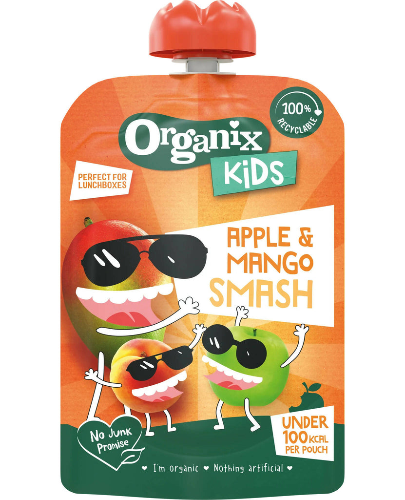 Organix KIDS Mango & Apple Smash Pouch Case 6x100g