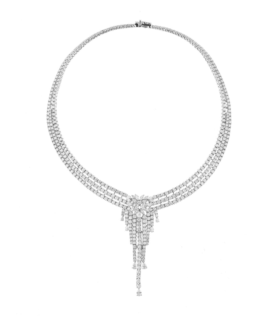 White Gold and Diamond Y-COUTURE Necklace