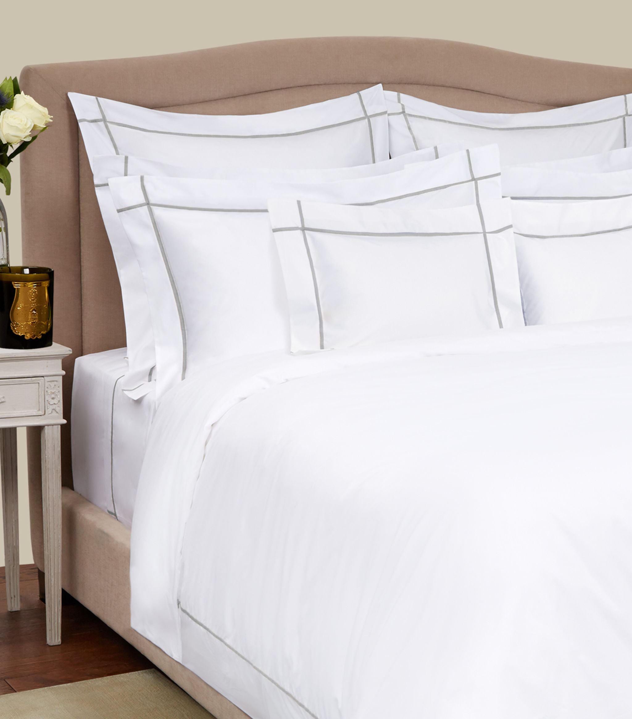 Athena Platine Double Flat Sheet (240cm x 310cm) GOODS Harrods   