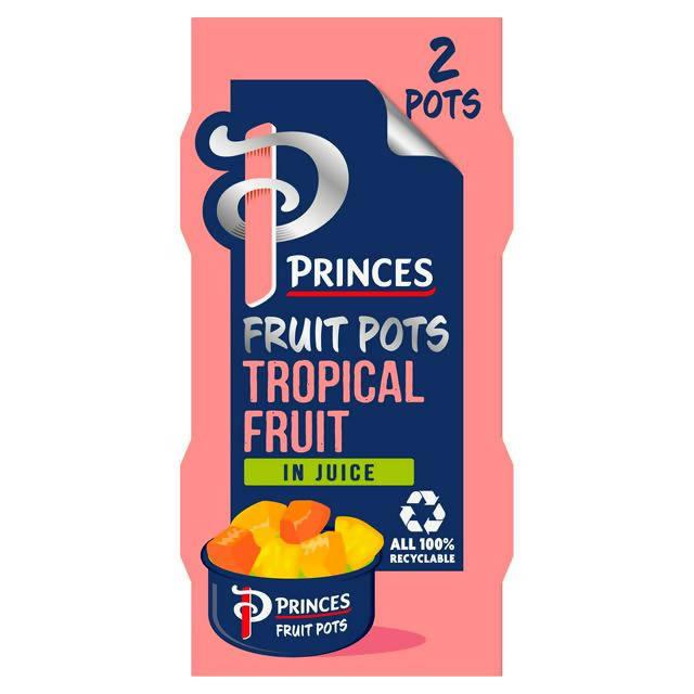 Princes Fruit Pots Tropical Fruit in Juice 2x120g