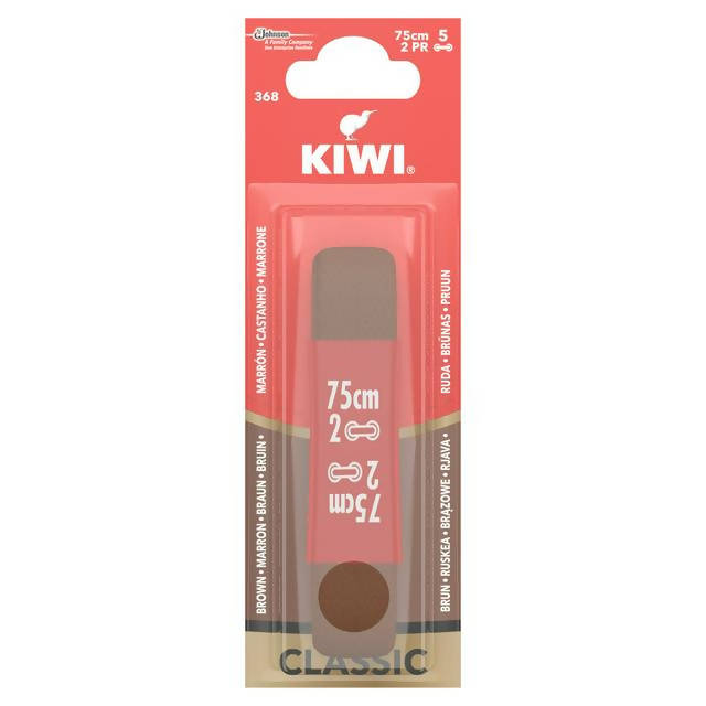 Kiwi Shoe Laces, Brown 75cm