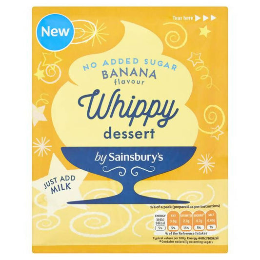 Sainsbury's Banana Whippy Dessert 49g Custard & whipped desserts Sainsburys   
