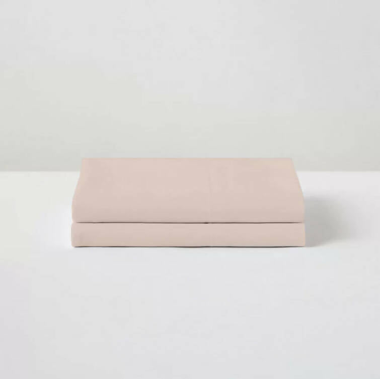 Purity Home Easy-care 400 Thread Count Cotton Pillowcases, 2 Pack in Blush Pillowcases Costco UK   