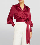 Silk Wrap Blouse GOODS Harrods   