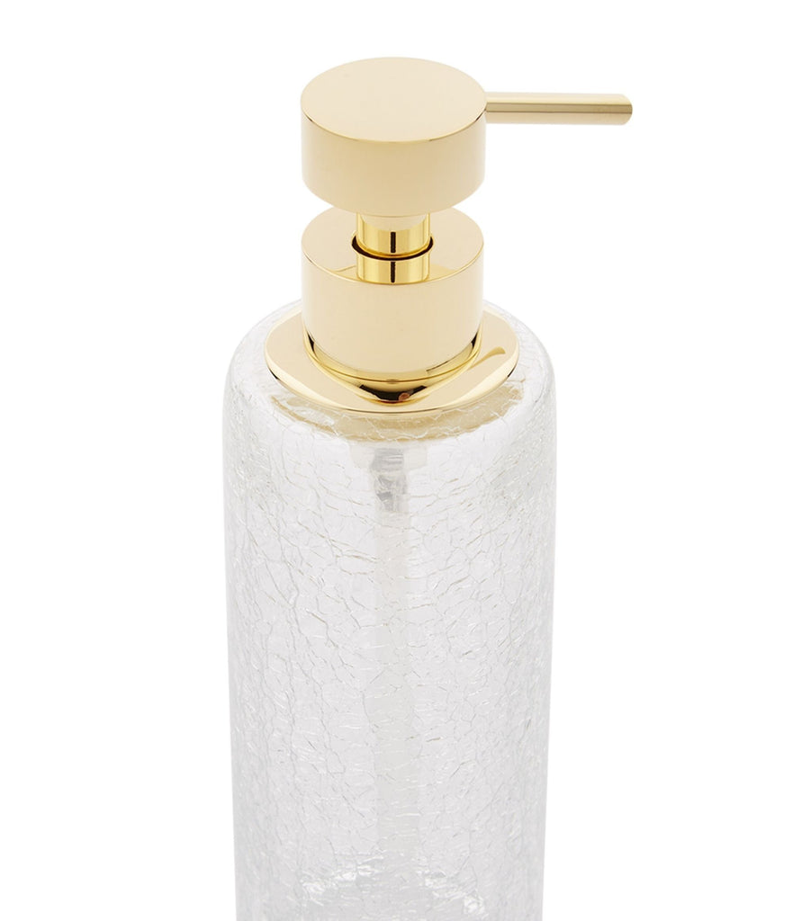 Cracked Crystal Gold-Plated Soap Dispenser