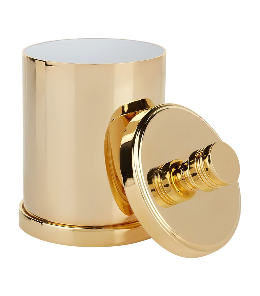 Cylinder Gold-Plated Cotton Bud Jar