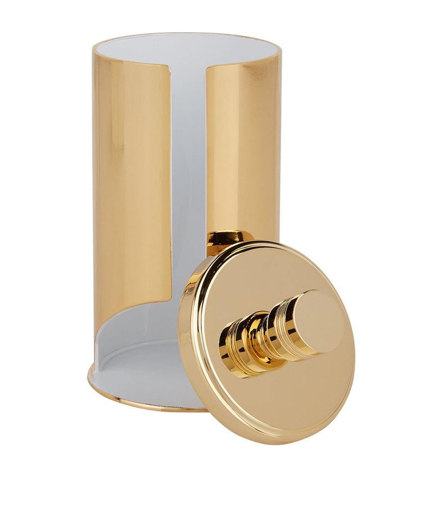 Cylinder Gold-Plated Cotton Pad Dispenser