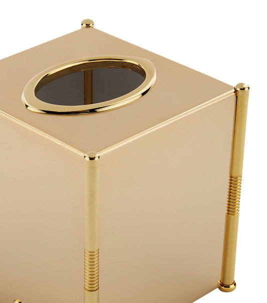 Cylinder Gold-Plated Tissue Box - McGrocer