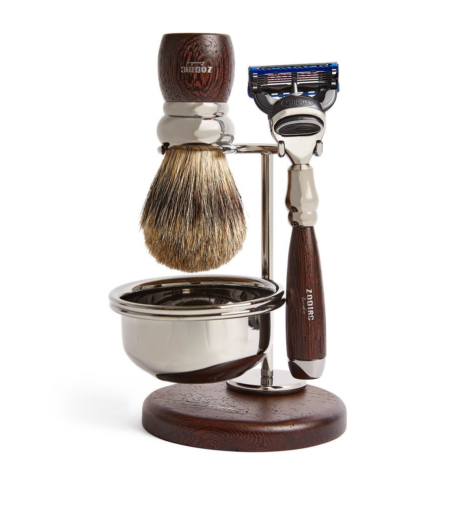 Wooden 3-Piece Shaving Set