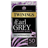 Twinings Decaffeinated Earl Grey Tea, 50 Tea Bags 125g All tea Sainsburys   